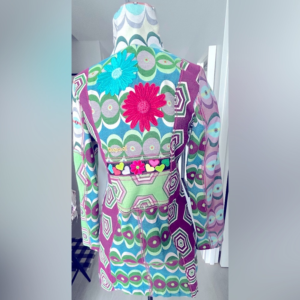 Colorful Geometric Patchwork Jacket - Picture 2 of 3